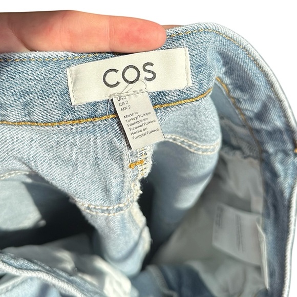 COS Mid Rise Blue Pocketed Denim Midi Skirt Size 2 - Picture 3 of 7